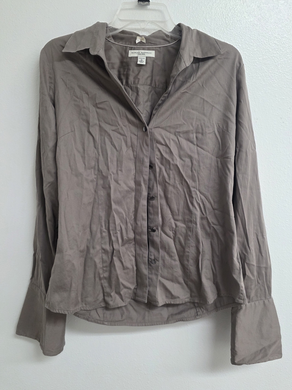 Banana Republic Taupe Tailored Button-Down Shirt (0463)